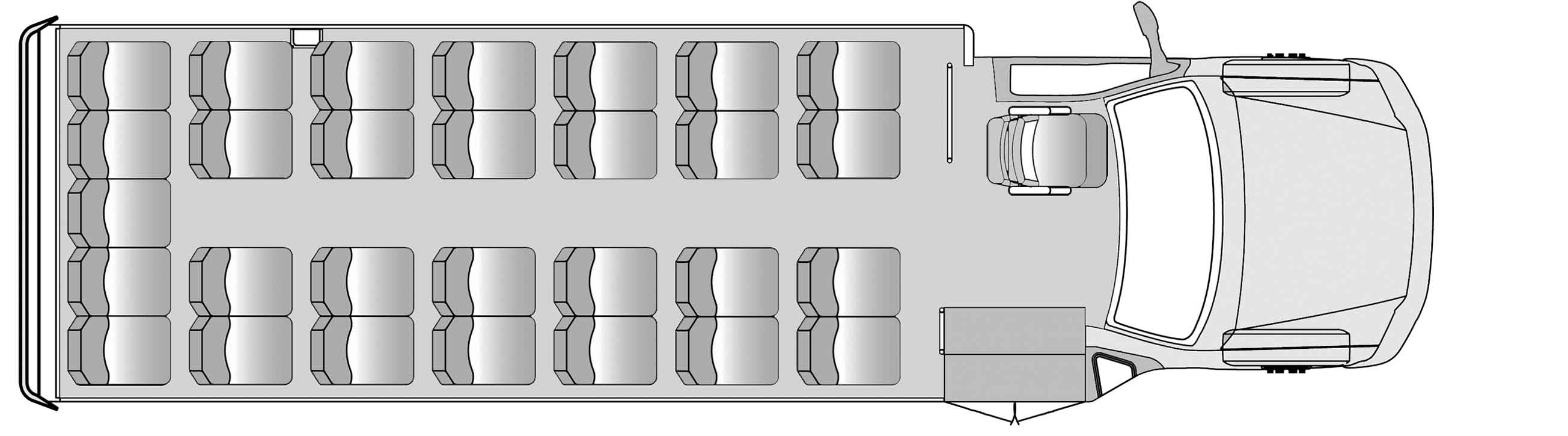 29 Passenger Plus Driver Floorplan Image